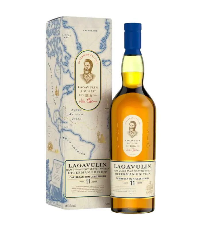 LagavulinOffermanEditionCaribbeanRumCaskFinishScotchWhisky.jpg LAGAVULIN SCOTCH SINGLE MALT LIMITED OFFERMAN EDITION FINISHED IN RUM CASK 11YR 750ML - Image 1