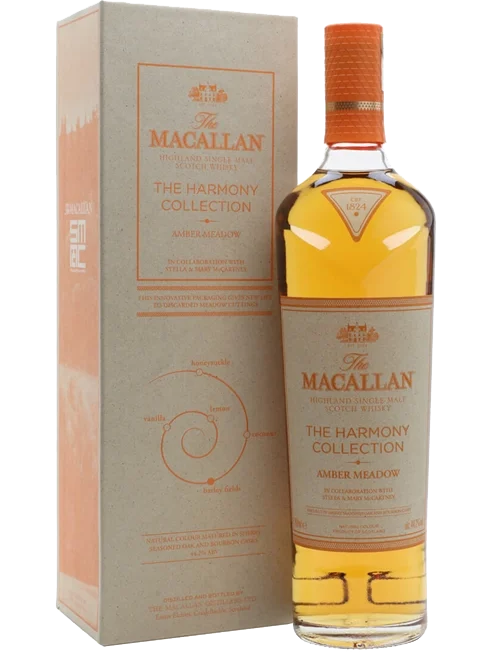 MACALLANSCOTCHSINGLEMALTTHEHARMONYAMBERMEADOWCOLLECTION.png MACALLAN SCOTCH SINGLE MALT THE HARMONY AMBER MEADOW COLLECTION HIGHLAND 750ML - Image 1