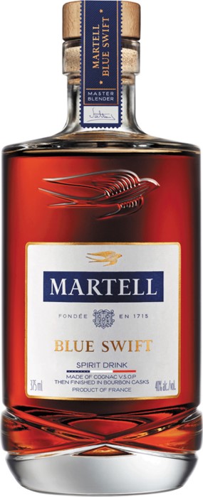 MARTELL COGNAC BLUE SWIFT VSOP FINISHED IN BOURBON CASKS FRANCE 375ML