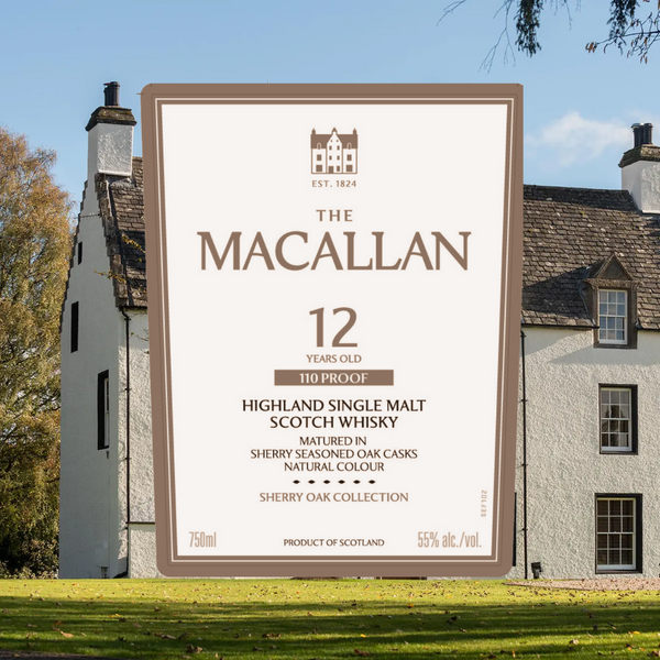 Macallan_12_Year_Old_100_Proof_600x600_29fcf918-8f1b-452c-99f3-041aeb3bbfde.png MACALLAN SCOTCH SINGLE MALT SHERRY OAK CASK 12YR 110PF 750ML - Image 1