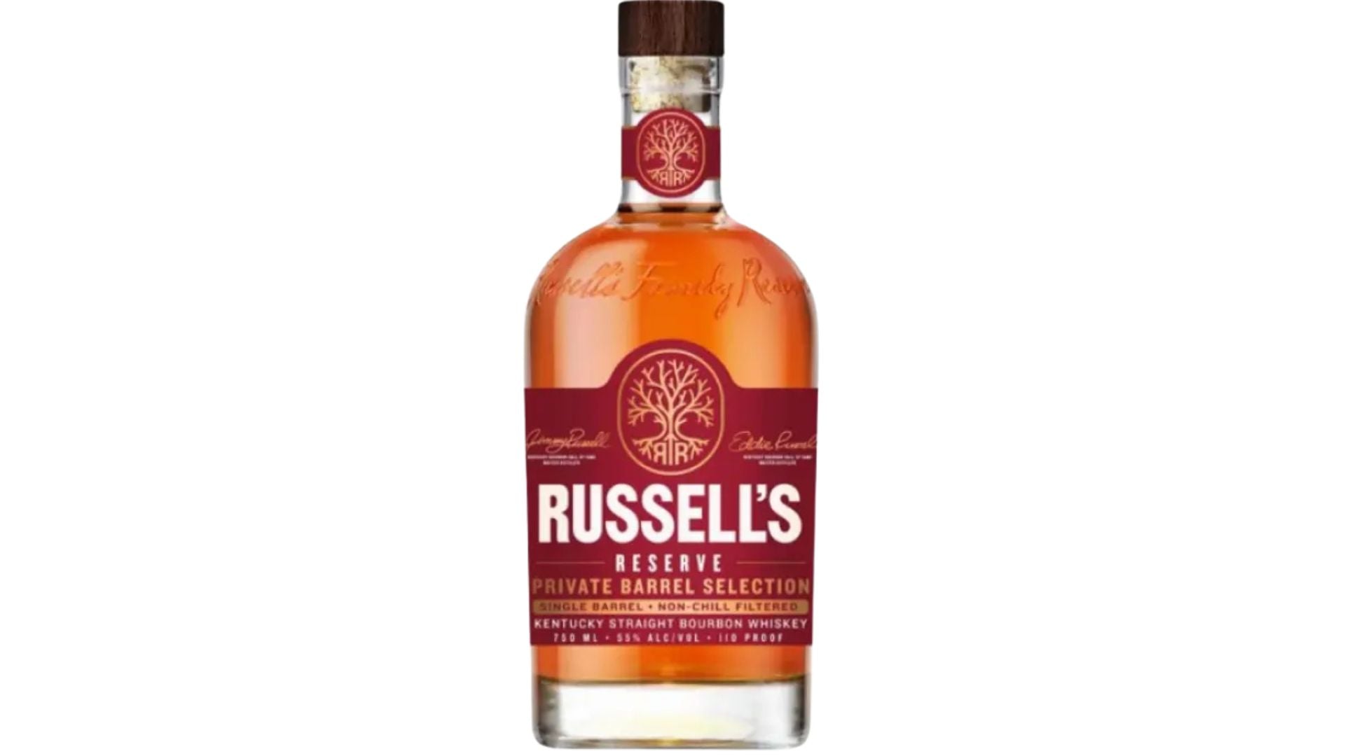 Russell_s_Reserve_9_Year_Private_Select_Bourbon_750mL.jpg RUSSELLS RESERVE BOURBON SINGLE BARREL PRIVATE BARREL SELECTION 110PF KENTUCKY 8YR 750ML - Image 1