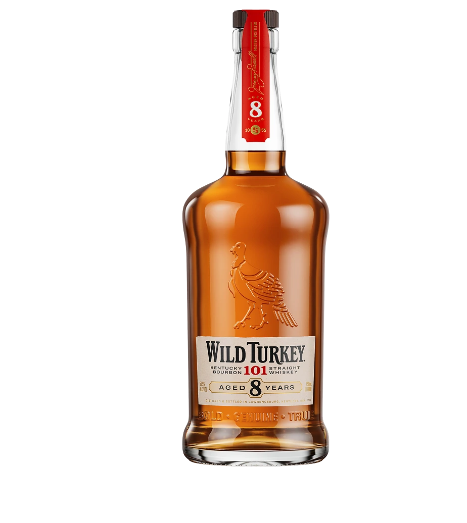 Wild_Turkey_Bourbon_8YR.png WILD TURKEY BOURBON STRAIGHT KENTUCKY 8YR 101PF 750ML - Image 1