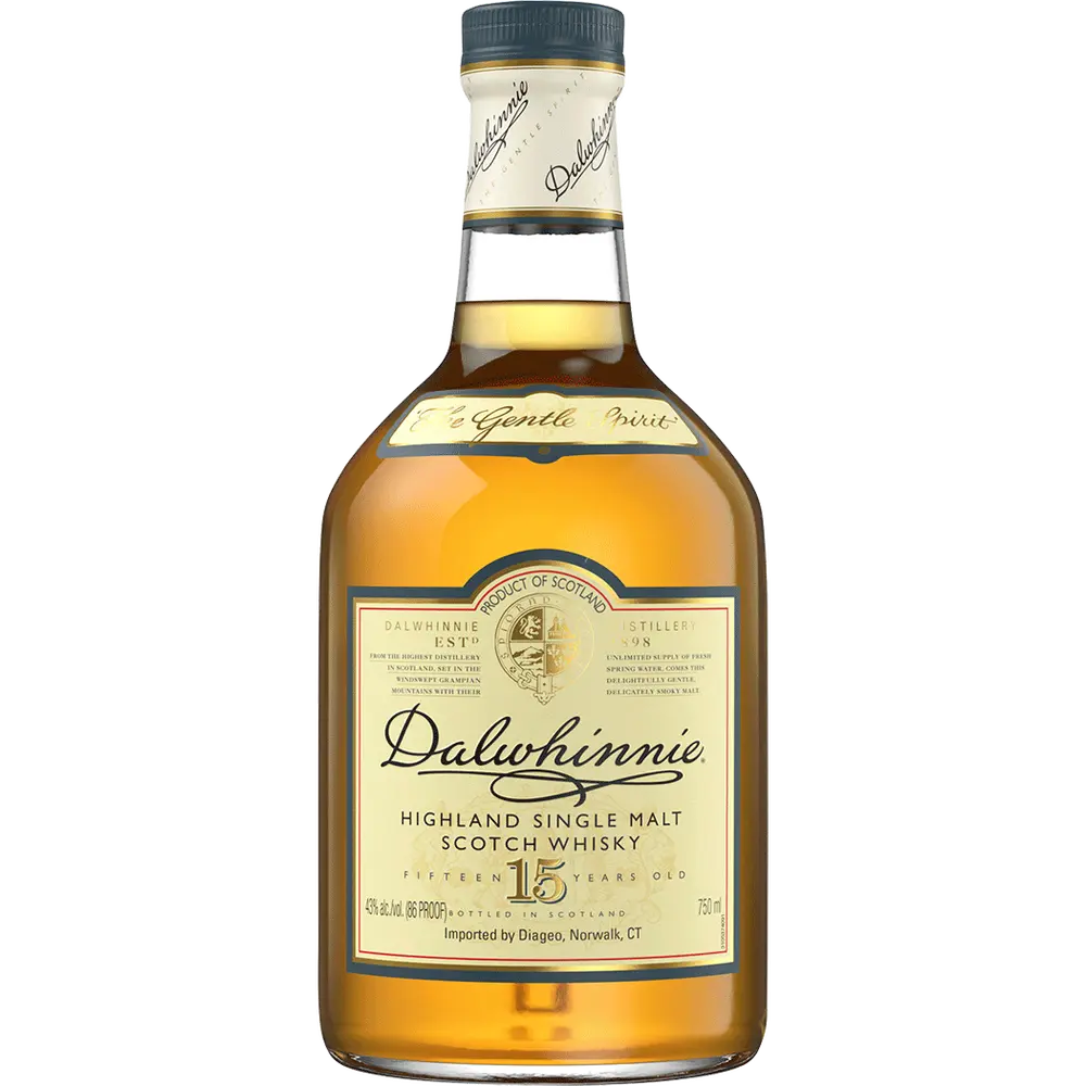 dalwhinnie_15yr.png DALWHINNIE SCOTCH SINGLE MALT 86PF 15YR 750ML - Image 1