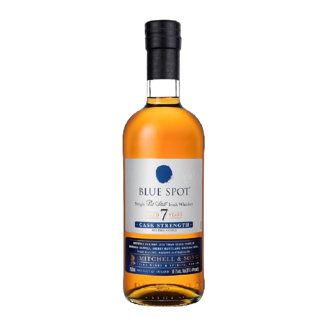 picture38.jpg BLUE SPOT WHISKEY SINGLE POT STILL CASK STRENGTH IRISH 7YR 750ML - Image 1
